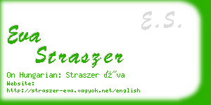 eva straszer business card
